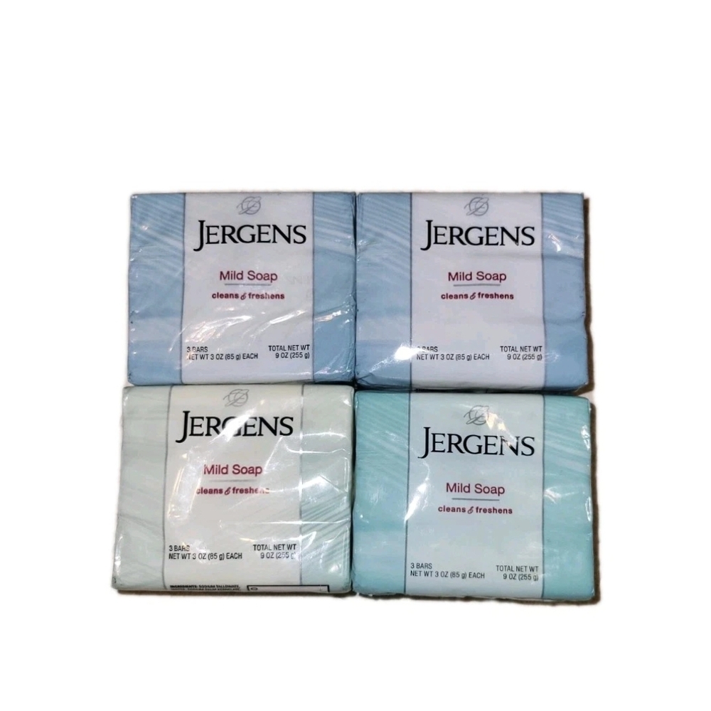 Jergens Mild Soap 4 Packs Of 3 Bars 3oz Each. 12 Bats Total
